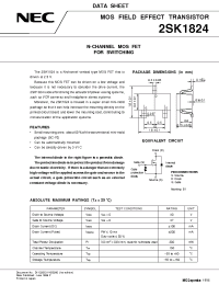 Datasheet 2SK1824 manufacturer NEC