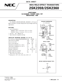 Datasheet 2SK2359 manufacturer NEC