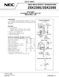 Datasheet 2SK2365 manufacturer NEC
