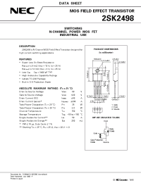 Datasheet 2SK2498 manufacturer NEC