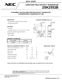 Datasheet 2SK2552B manufacturer NEC