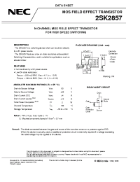 Datasheet 2SK2857 manufacturer NEC