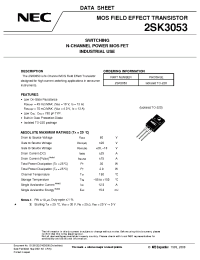 Datasheet 2SK3053 manufacturer NEC