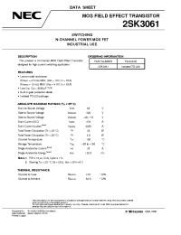 Datasheet 2SK3061 manufacturer NEC