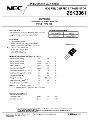 Datasheet 2SK3361 manufacturer NEC