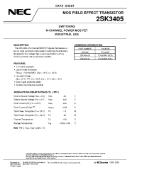 Datasheet 2SK3405-ZK manufacturer NEC