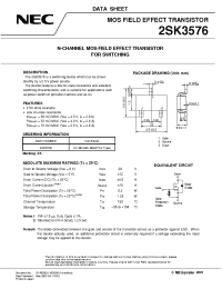 Datasheet 2SK3576 manufacturer NEC