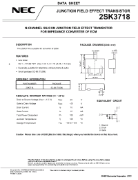 Datasheet 2SK3718 manufacturer NEC