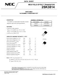 Datasheet 2SK3814-Z manufacturer NEC