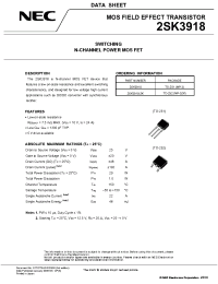 Datasheet 2SK3918 manufacturer NEC