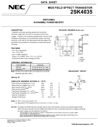 Datasheet 2SK4035-A manufacturer NEC