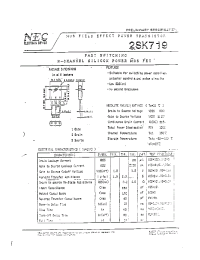 Datasheet 2SK719 manufacturer NEC