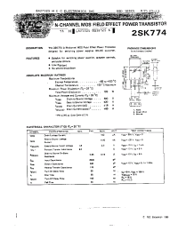 Datasheet 2SK774 manufacturer NEC