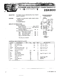 Datasheet 2SK800 manufacturer NEC