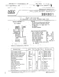 Datasheet 2SK801 manufacturer NEC