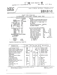 Datasheet 2SK815 manufacturer NEC
