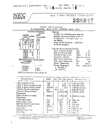 Datasheet 2SK817 manufacturer NEC