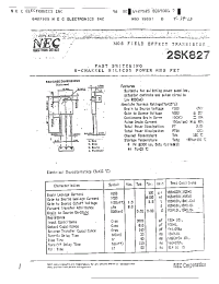 Datasheet 2SK827 manufacturer NEC