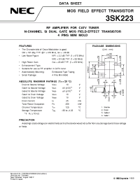 Datasheet 3SK223 manufacturer NEC