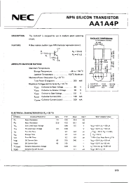 Datasheet AA1A4P manufacturer NEC