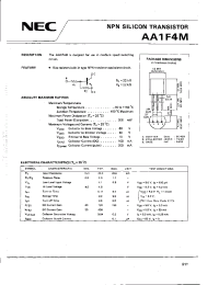 Datasheet AA1F4M manufacturer NEC