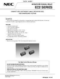 Datasheet EC2-9TNU производства NEC