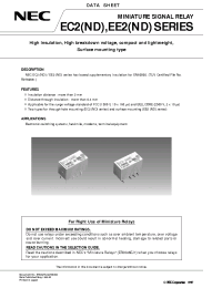 Datasheet EE2-5ND manufacturer NEC