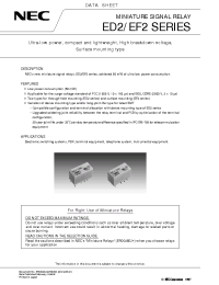 Datasheet EF2-6SNUN manufacturer NEC