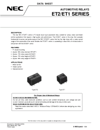 Datasheet ET1-B3M1 manufacturer NEC