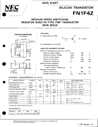 Datasheet FN1F4Z manufacturer NEC