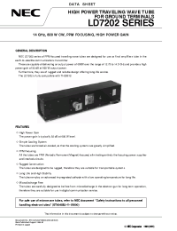 Datasheet LD7202W manufacturer NEC