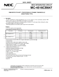 Datasheet MC-4516CB647EF-A75 производства NEC