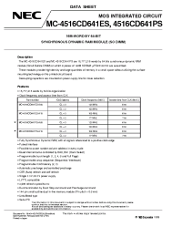 Datasheet MC-4516CD641ES-A10 manufacturer NEC