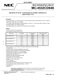 Datasheet MC-4532CD646EF-A80 manufacturer NEC