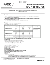 Datasheet MC-4564EC726 manufacturer NEC