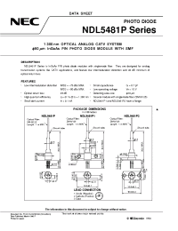 Datasheet NDL5481P2C manufacturer NEC