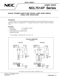 Datasheet NDL7514PC manufacturer NEC