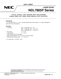 Datasheet NDL7605P4X manufacturer NEC