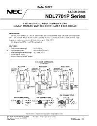 Datasheet NDL7701P1 manufacturer NEC