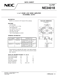 Datasheet NE34018-T1 manufacturer NEC