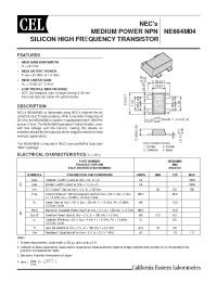 Datasheet NE664M04 manufacturer NEC