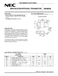 Datasheet NE69039-T1 производства NEC