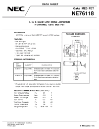 Datasheet NE76118-T1 manufacturer NEC