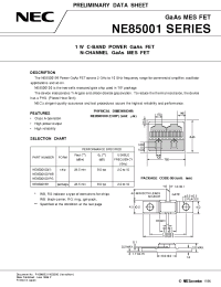 Datasheet NE85001 производства NEC