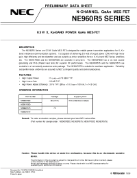 Datasheet NE961R500 manufacturer NEC