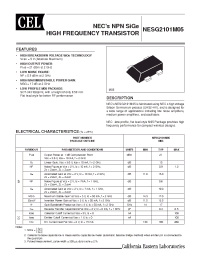 Datasheet NESG2101M05-T1 производства NEC
