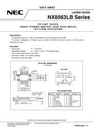 Datasheet NX8563LB429-BA manufacturer NEC