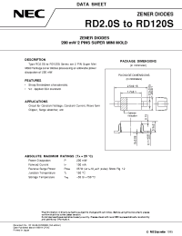 Datasheet RD100S manufacturer NEC