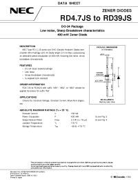Datasheet RD10JS manufacturer NEC