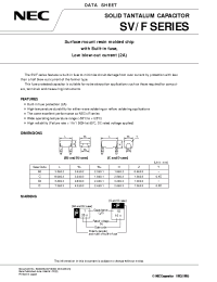 Datasheet SVFB21D225M manufacturer NEC